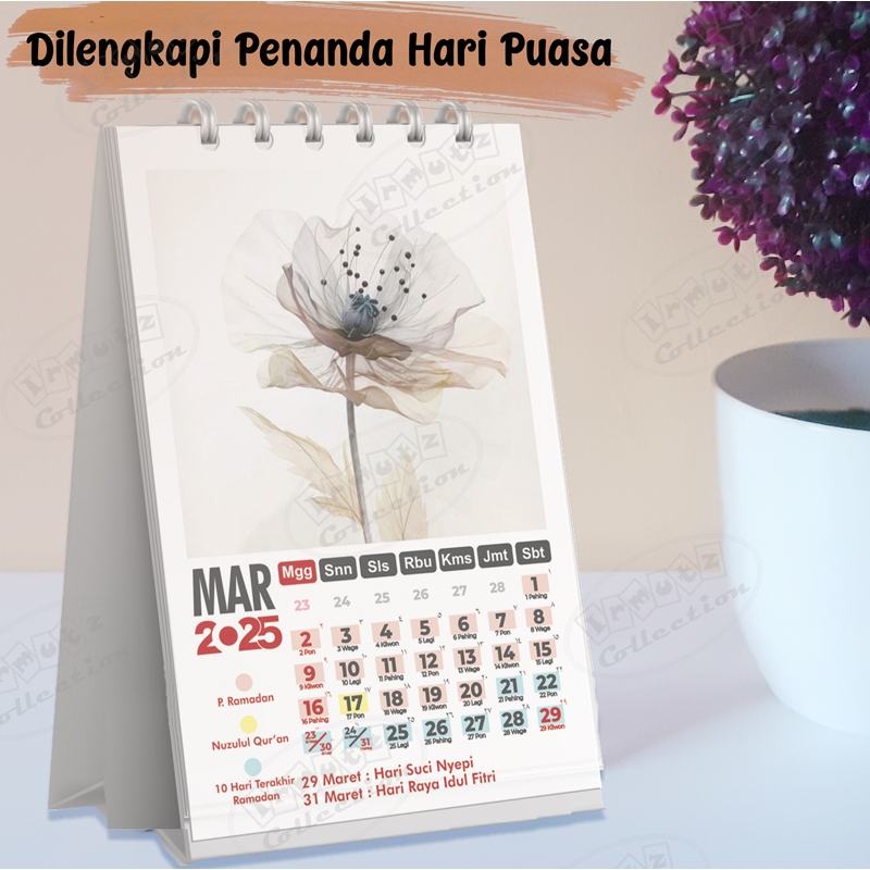 

Kalender Custom 2025 Seri Hijab Meja Mini Aesthetic | Kalender Puasa