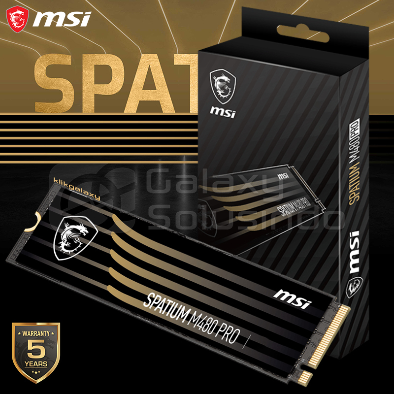 MSI SPATIUM M480 PRO 2TB M.2 NVMe PCIe Gen4 X4 SSD