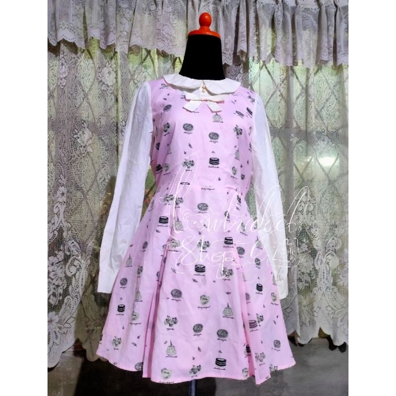 Dress Kawaii Pink Pita Motif Cake Brand Swankiss