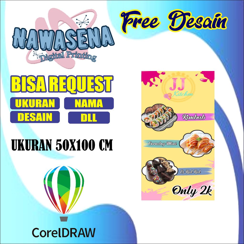 Cetak Spanduk Banner Aneka Jajanan
