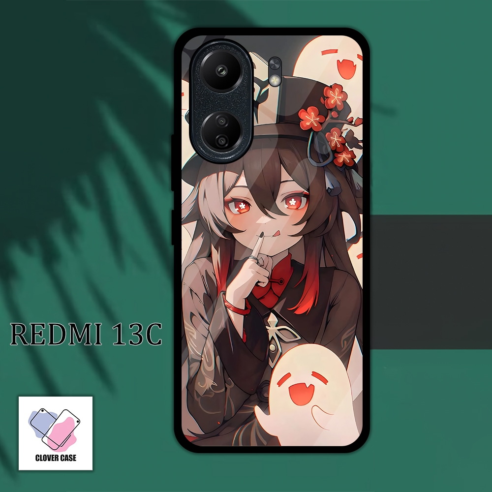 [AM57]  Case Glossy Case XIAOMI | REDMI 13C | CASE KEKINIAN LUCU |  Casing Hp Kilau Motif HU TAO