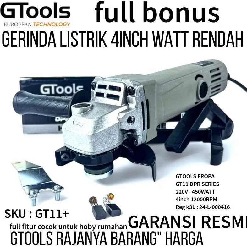 Gerinda tangan 4 inch Low watt angle grinder gurinda