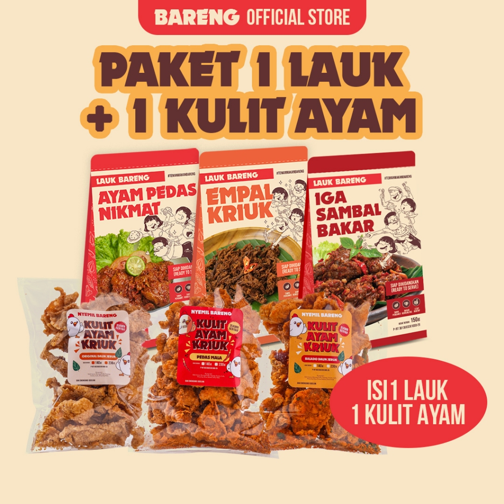

Lahap Bareng - Paket 1 Lauk 1 Kulit Bebas Pilih