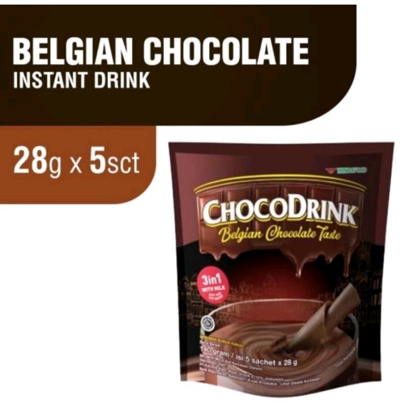 

CHOCO DRINK BELGIAN CHOCOLATE TASTE 1 PACK ISI 5 SACHET 28GR