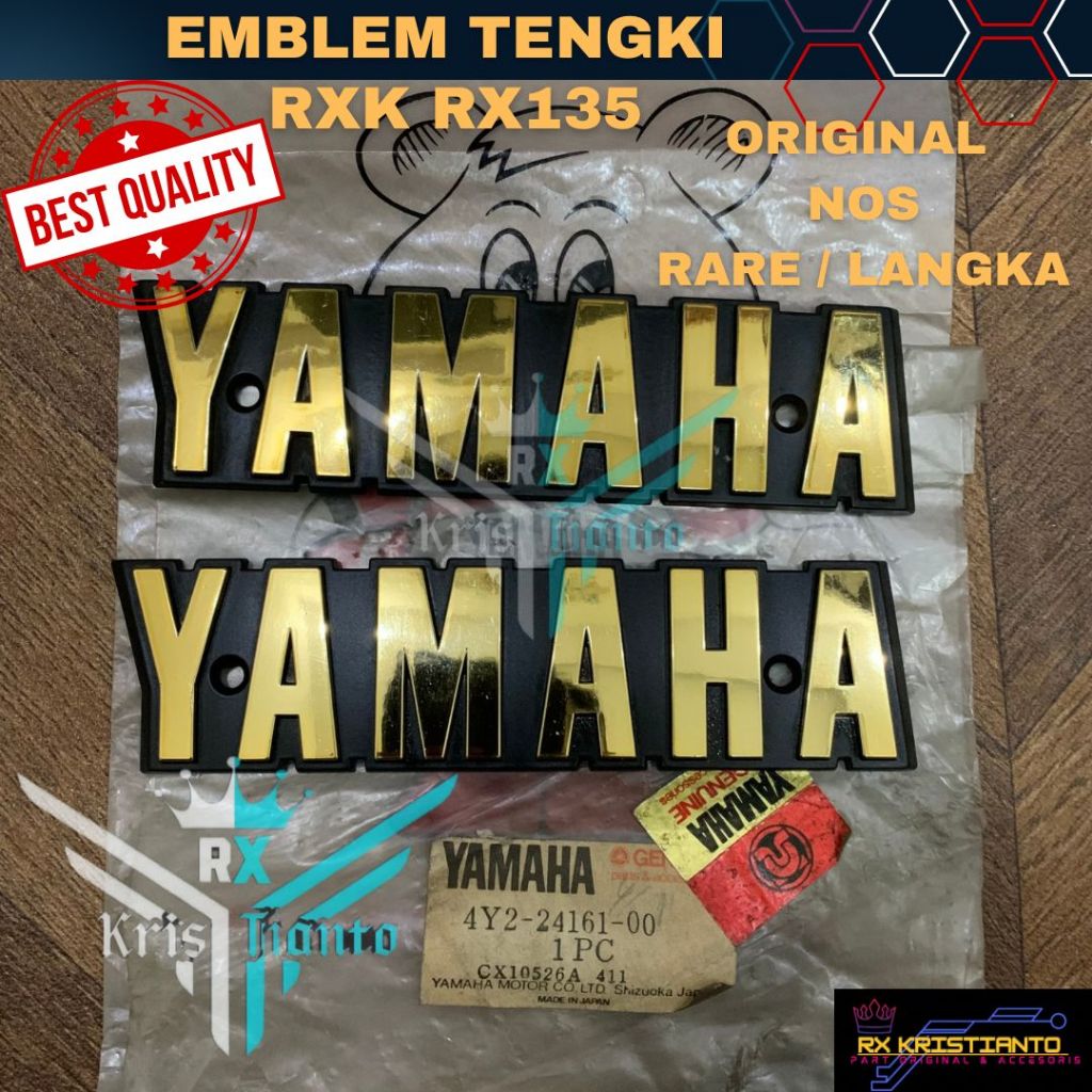 EMBLEM TENGKI TANGKI YAMAHA RXK RX K RX 135 4Y2 ORIGINAL