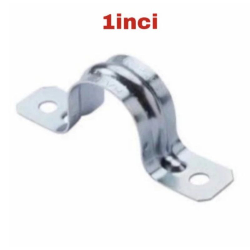 klem plat besi 1 inchi / clamp iron / klem pipa plat model U
