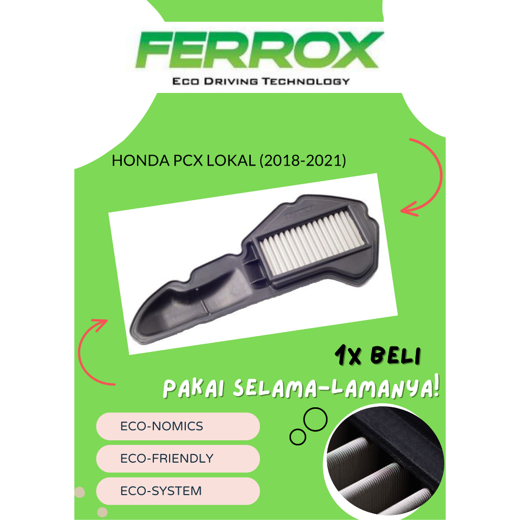 FERROX Filter Udara Honda PCX Lokal 2018-Up - ferrox filter udara motor PCX Lokal 2018 (Up) original