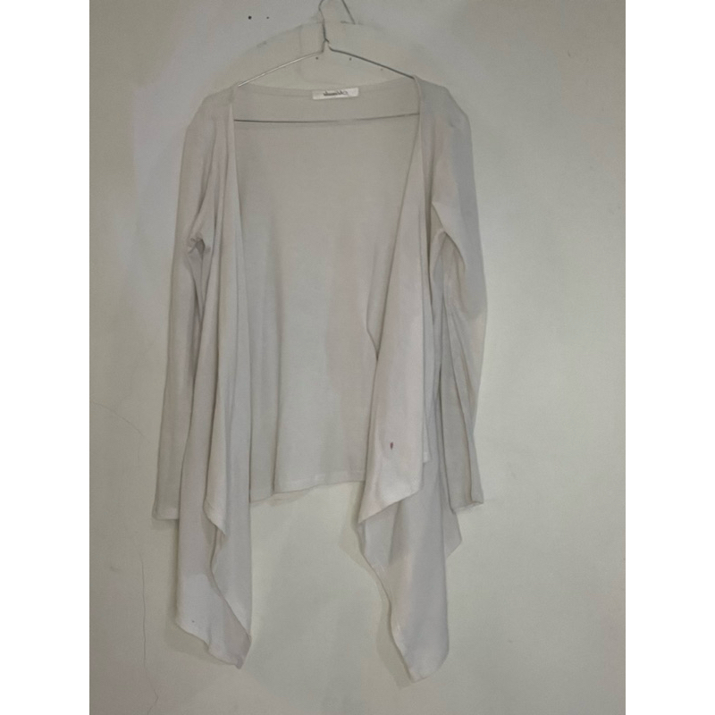 PRELOVED | CARDIGAN PUTIH PANJANG