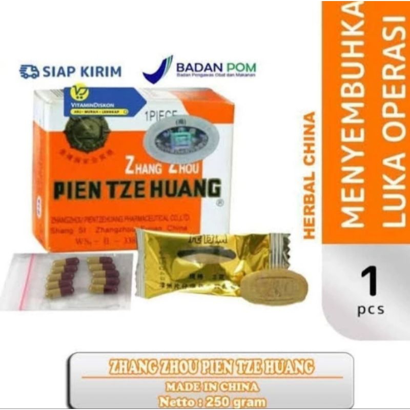 PIEN TZE HUANG OBAT PASCA OPERASI PIEN TZE HUANG OBAT CINA MENYEMBUHKAN LUKA OPERASI PIEN TZE HUANG 