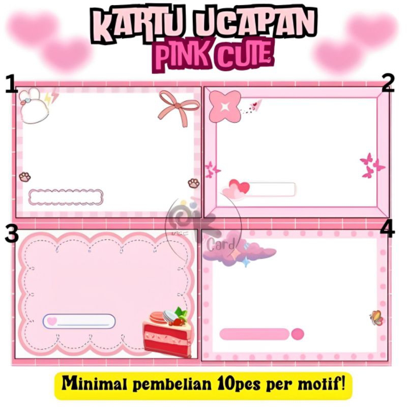 Kartu ucapan aesthetic/kartu ucapan ulang tahun/greeting card/kartu ucapan polos/kosongan