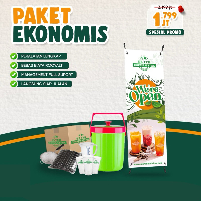 

PAKET USAHA ES TEH KHATULISTIWA | PAKET EKONOMIS