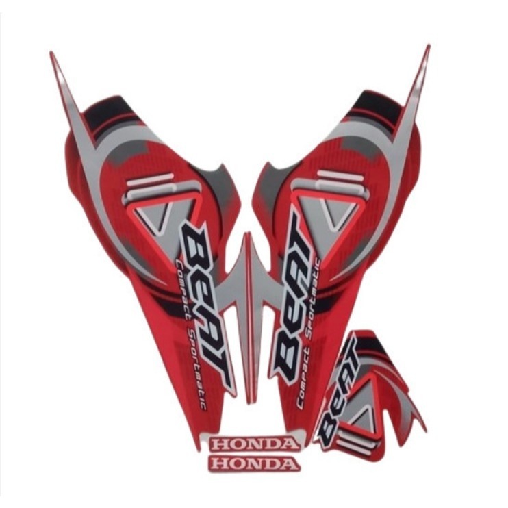 STIKER STRIPING BEAT KARBU 2009 MERAH STIKER LIS BODY MOTOR BEAT KARBU 2009 STANDAR