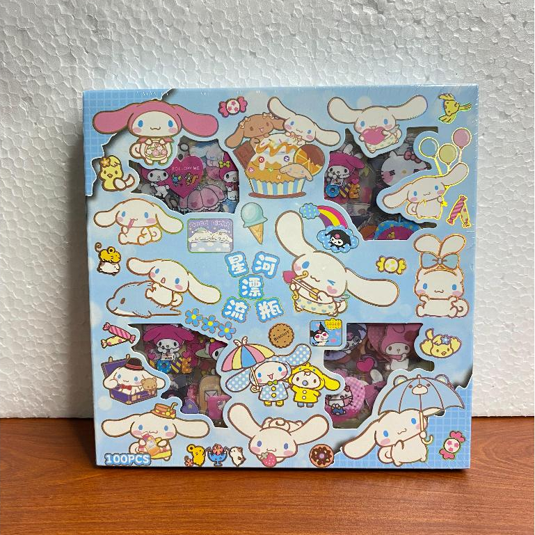 

STICKER SANRIO Karakter Kuromi dan Melody Anti Air Korea Lucu - Sticker Waterproof PVC Dekorasi Botol Minum HP Laptop 2D