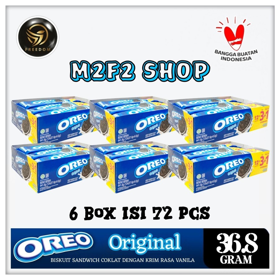 

Biskuit Oreo Sandwich Original Vanilla Creme | Krim Vanila - 36,8 gr (Kemasan 6 Pack)