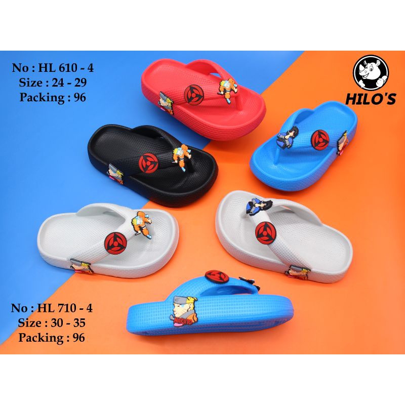 sandal karet anak cowok kecil motif naruto