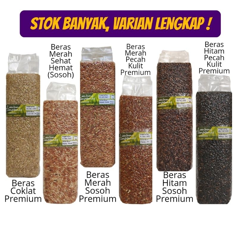 

Beras Merah Pecah Kulit 1 Kg Kemasan Vakum Lumbung Tampomas