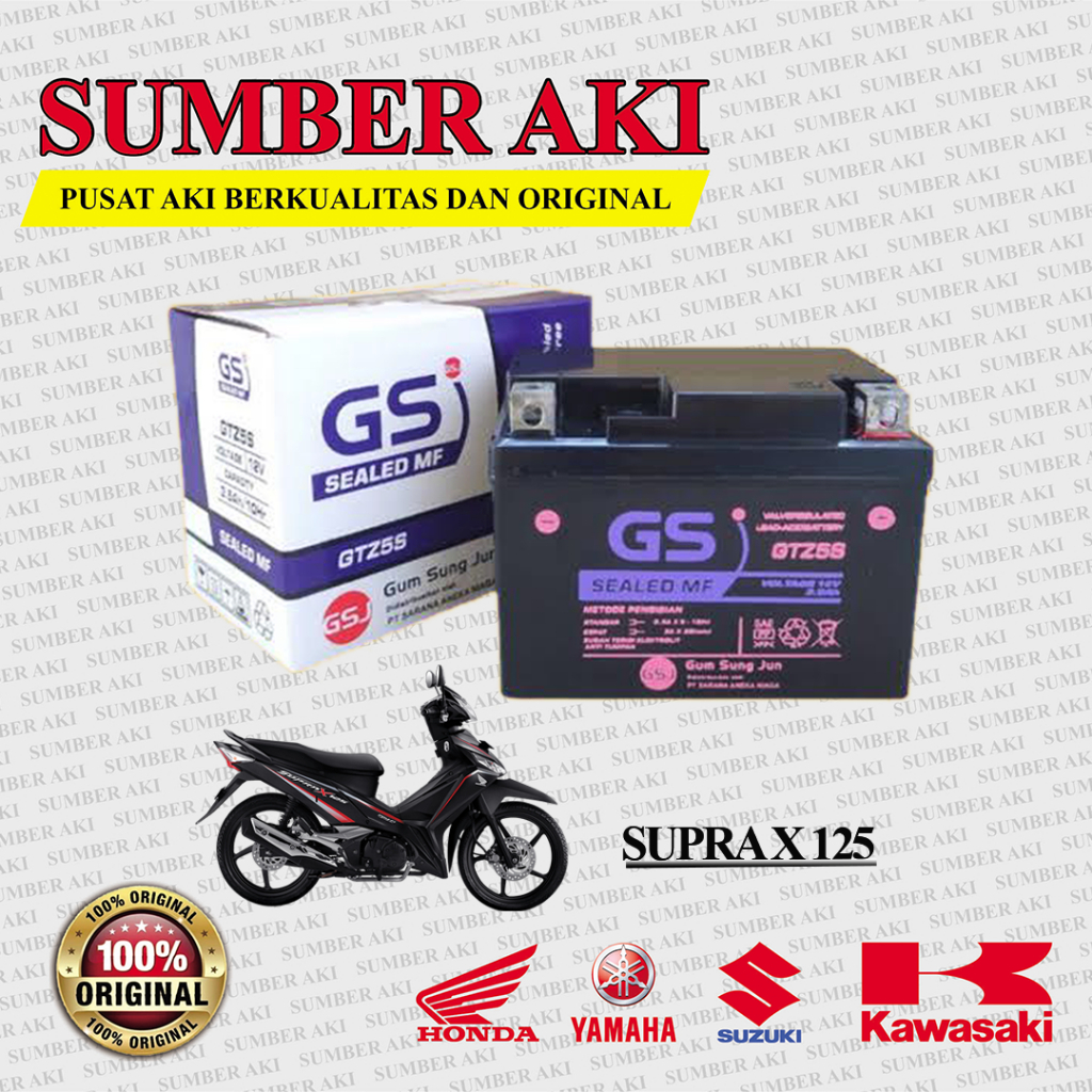 Aki Motor SUPRA X 125 GTZ5S MF Aki Kering Motor