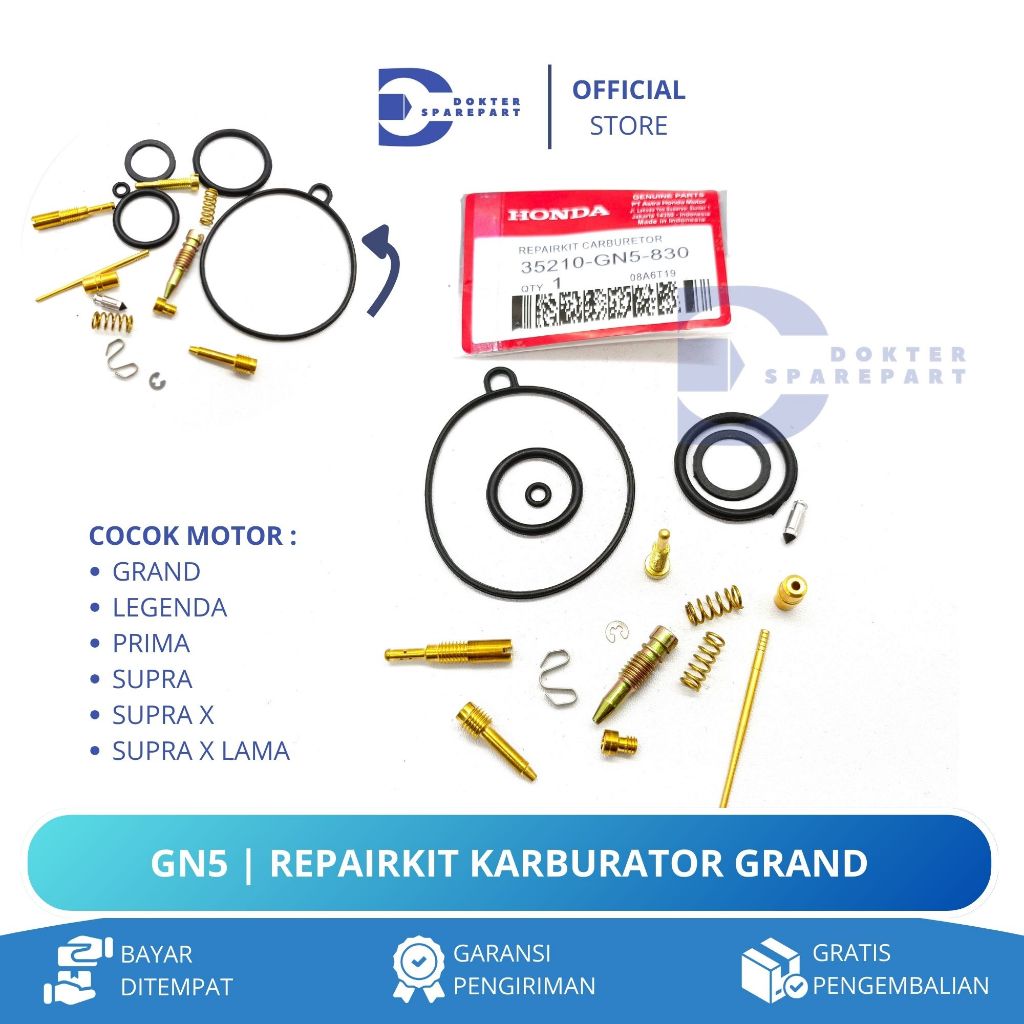 GN5 REPAIRKIT KARBURATOR GRAND / SUPRA / LEGENDA / PRIMA / SUPRA FIT LAMA / SUPRA X / REPAIR / CARBU