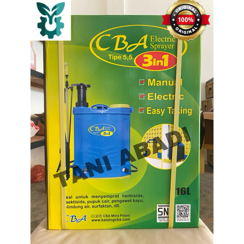 SPRAYER CBA 3in1 SNI TIPE 5.5 Bisa elektrik cas dan bisa pompa manual