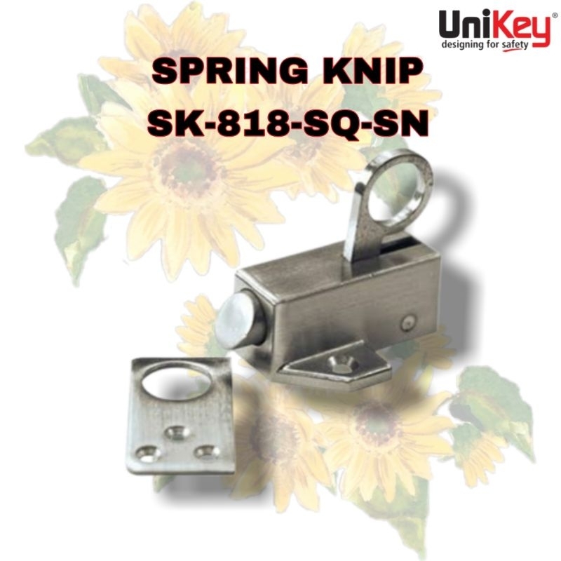 Spring Knip Unikey SK-818-SQ-SN / Pengunci Jendela / Grendel Jendela Material Unikey