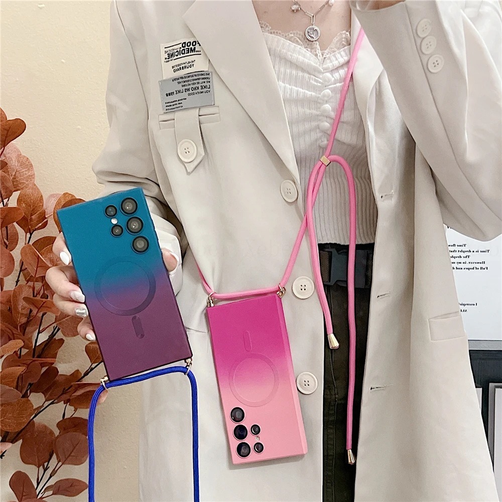 NEW! CASE SUITABLE For SAMSUNG S21 FE S23 FE S21 S22 S23 S24 PLUS ULTRA NOTE 20 20 ULTRA SLING LANYA
