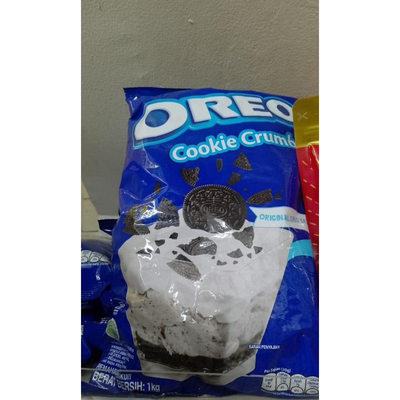 

OREO COOKIE CRUM 1 KG /BISKUIT BUBUK/TOPING ESKRIM/TOPPING REMAHAN BISKUIT /BISCUIT CRUMB / TOPPING BISKUIT / BISKUIT HALUS /BISKUIT BUBUK