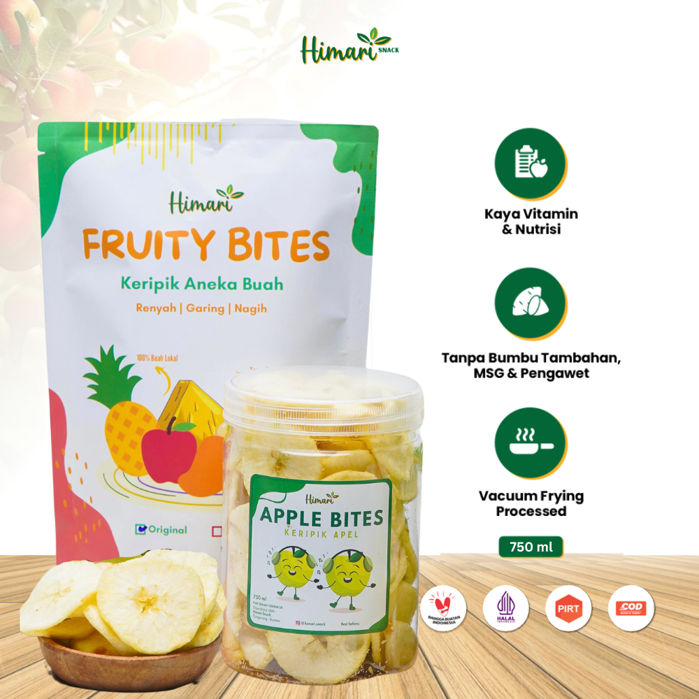 

Himari Apple Bites Keripik Buah Apel Asli 100% Produk Lokal Halal