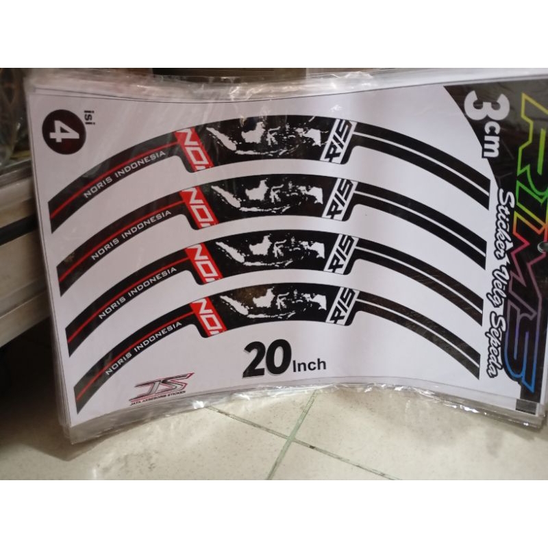 stiker sepeda variasi tulisan (noris Indonesia)