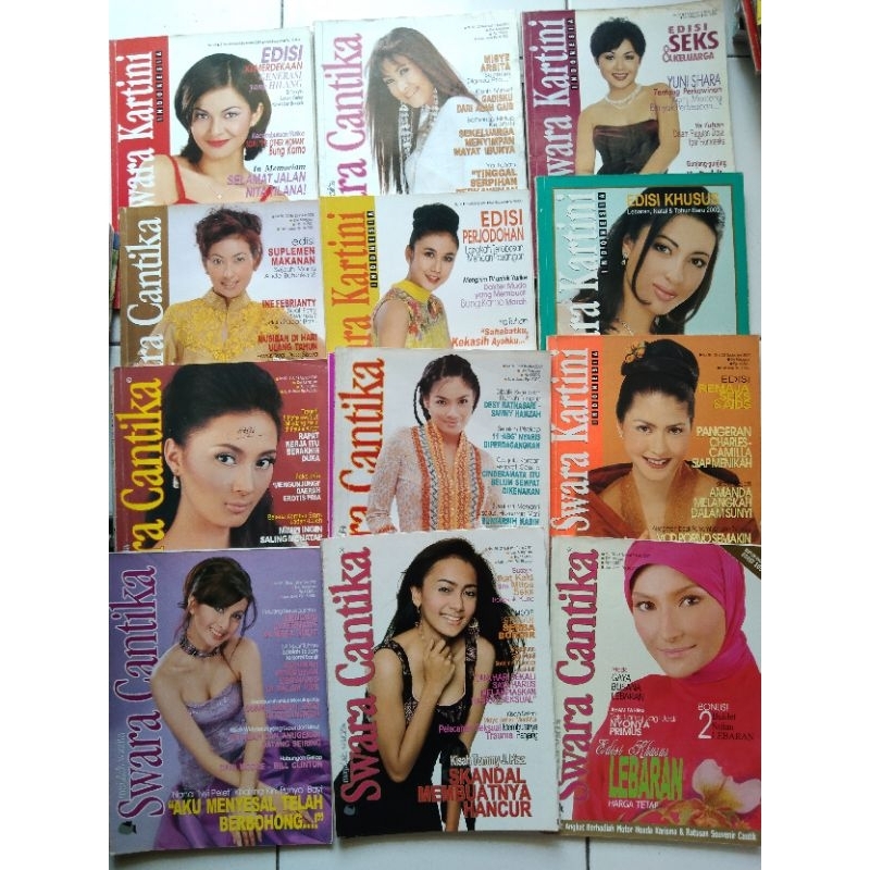 Majalah Jadul SWARA KARTINI & SWARA CANTIKA Majalah Wanita Bekas Fashion