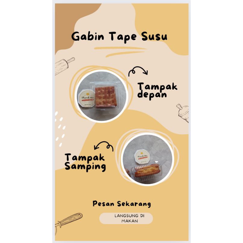 

Kue GABIN TAPE SUSU siap di makan