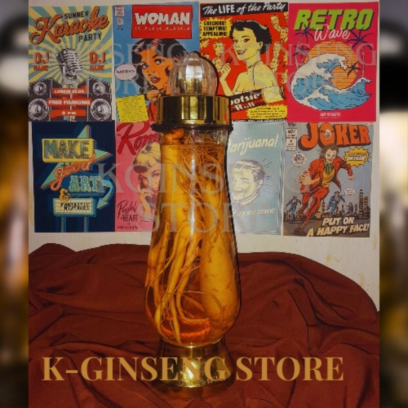 KOREAN GINSENG DALAM BOTOL KACA BERISI 2 GINSENG | GINSENG AKAR ASLI KOREA (2019)