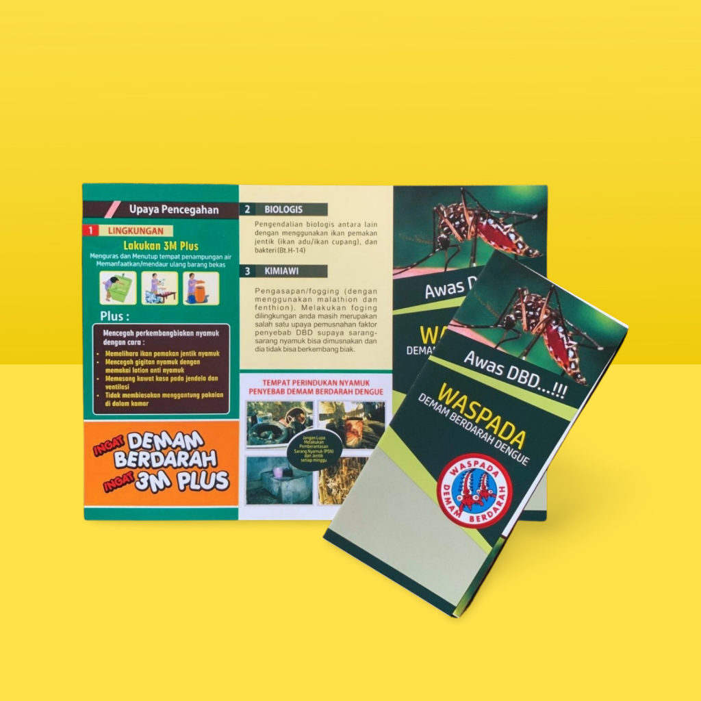 Brosur Kesehatan | Leaflet Waspada Demam Berdarah Dengue|Penyakit DBD | Mengenal dan Mencegah DBD
