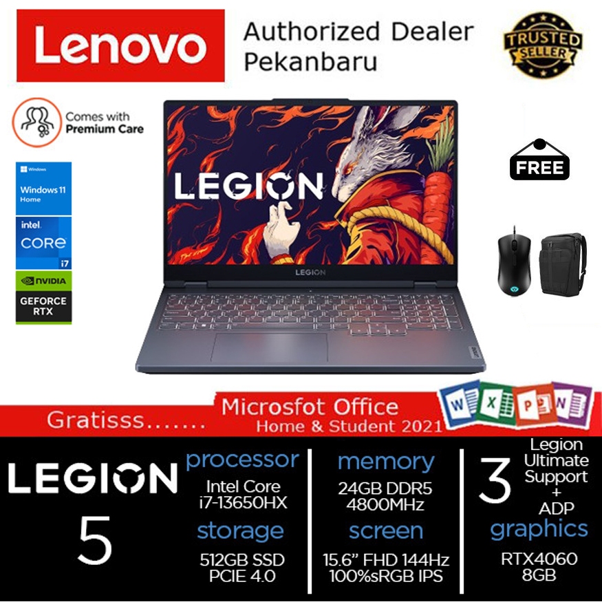 Legion 5 15IRX9 i7 13650HX RTX4060 - 83JJ000BID Lenovo Legion 5 15IRX9 i7 13650HX RTX4060 8GB RAM 24