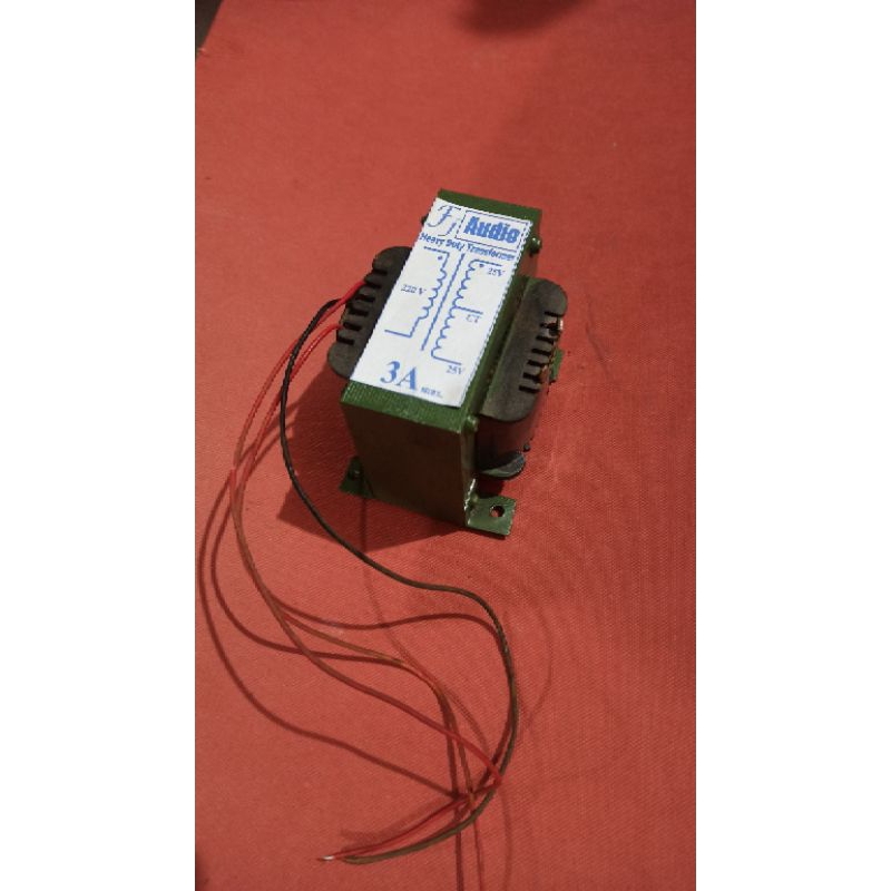 trafo 3 amper CT 25 V, 100 VA tembaga murni kualitas premium.