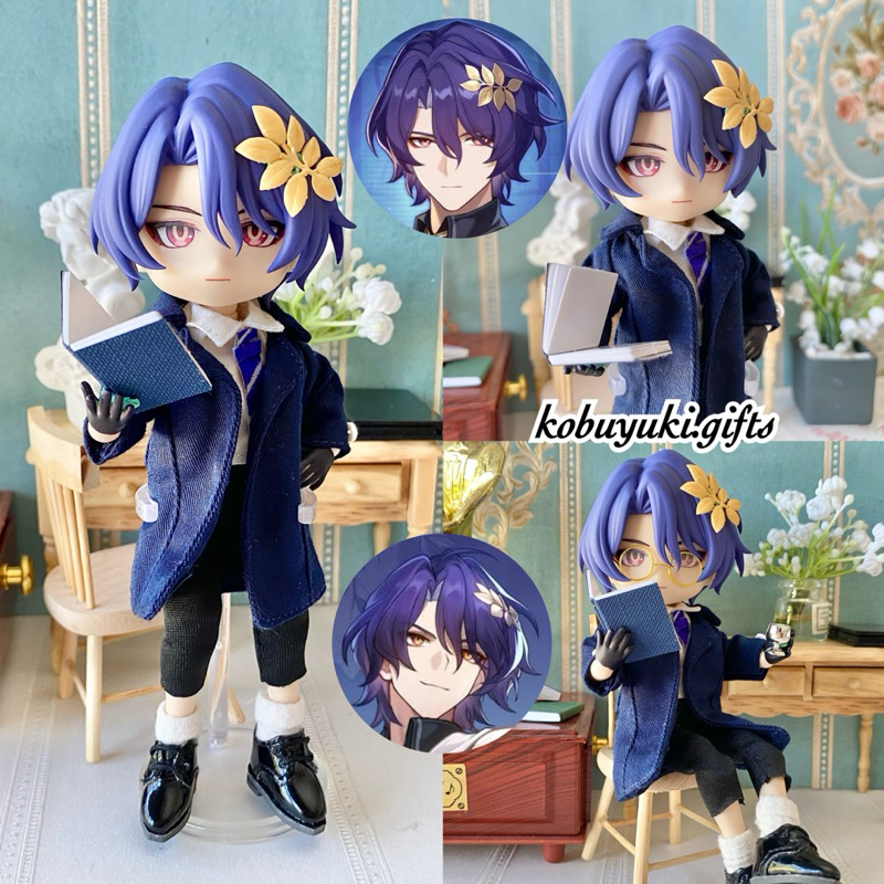 Dr Ratio Nendoroid Hair / rambut star rail Ob11 gsc hairplate nendoroid doll doctor ratio custom