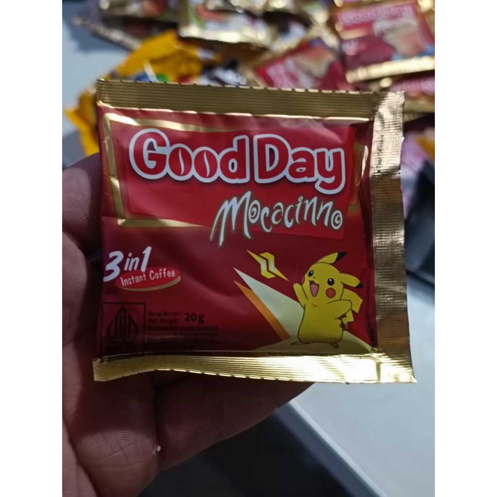 

Kopi Good Day Mocacinno X Pokemon Pikachu 3 In 1 Instant Coffee Sachet 20gr