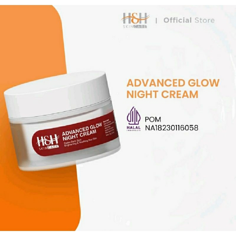 H&H Advance Glow Night Cream / Krim Malam Atasi Permasalahan Flek