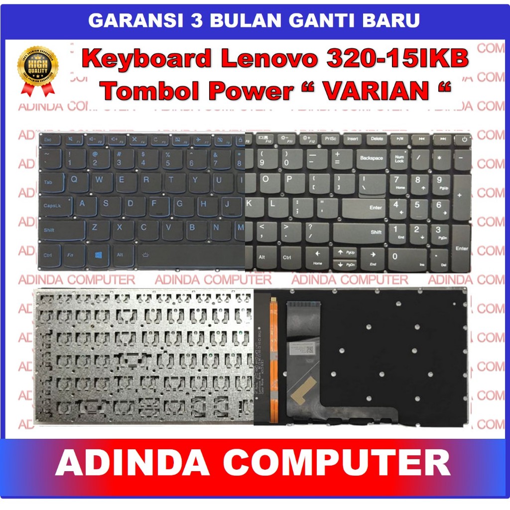 Keyboard Lenovo Ideapad 320-15ikb 330-15ast 330-15ich 330-15igm Power Backlight Backlite Backlit