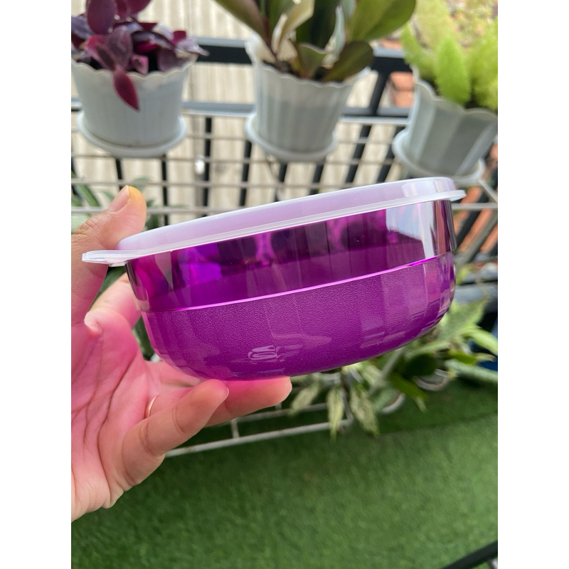 crystal bowl tupperware purple 500ml