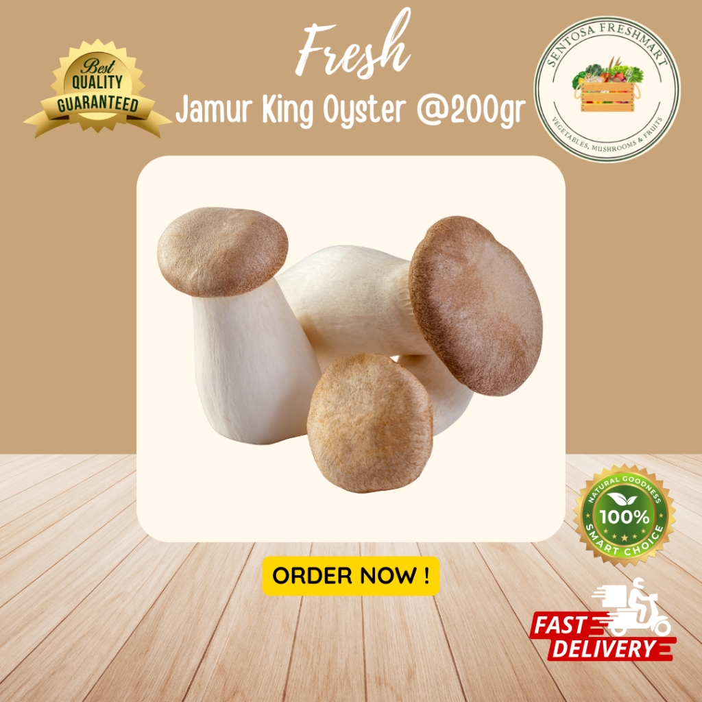 

[SENTOSA FRESHMART] JAMUR KING OYSTER MINI / KING OYSTER MINI MUSHROOM per BOX @30 PACK