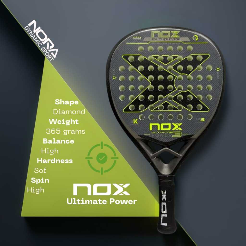 NOX Ultimate Power 3 Raket Padel Rackets NORA DYNAMIC STORE