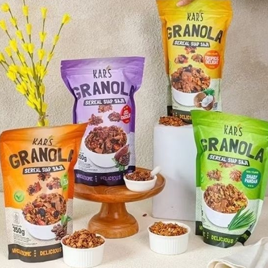 

Kars Granola Coffee pandan chocolate 350gr - Makanan Diet - Cemilan Sehat cr