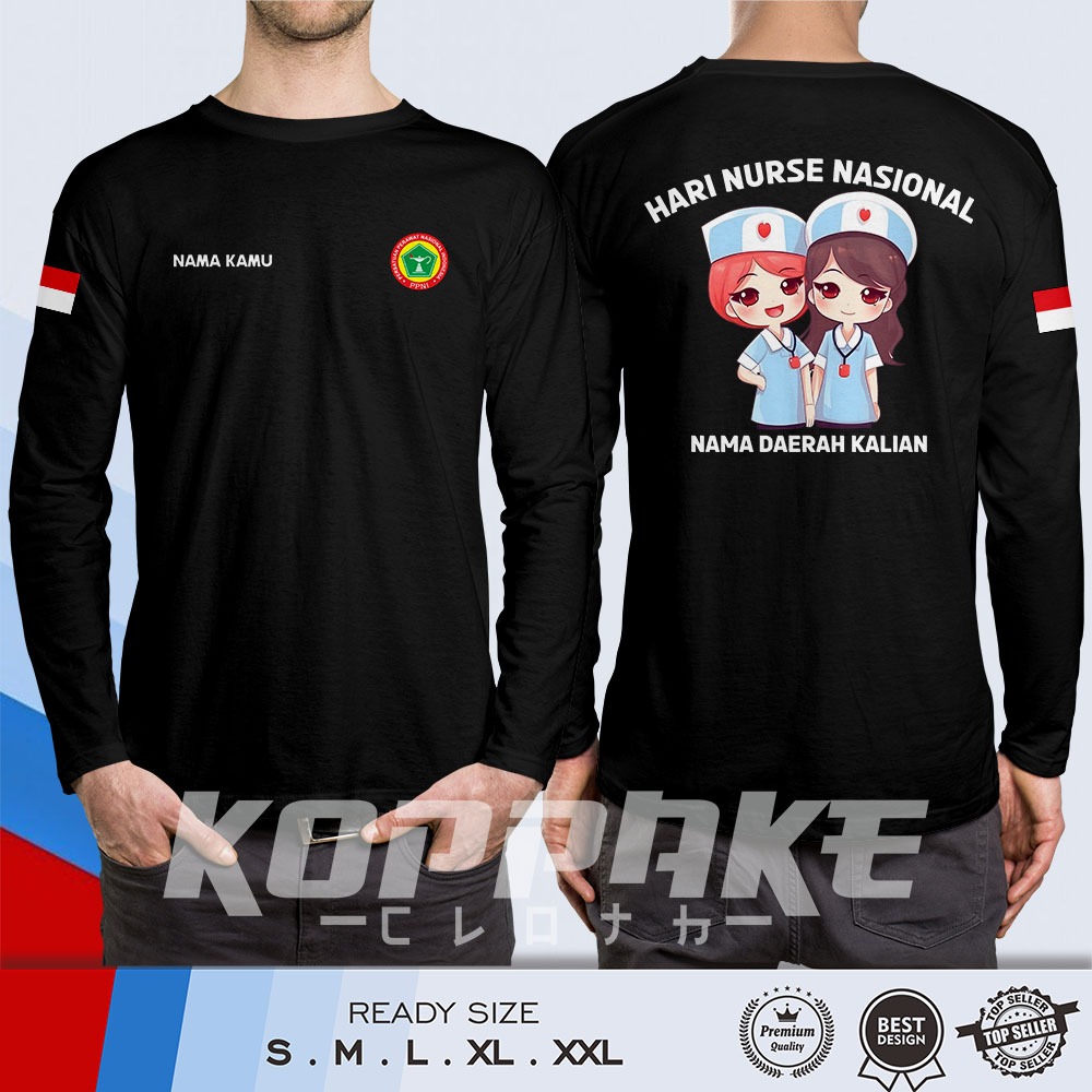 Kaos Hari Nurse Nasional PPNI Persatuan Perawat Nasional Indonesia Gratis Nama Kamu Dan Nama Daerah 
