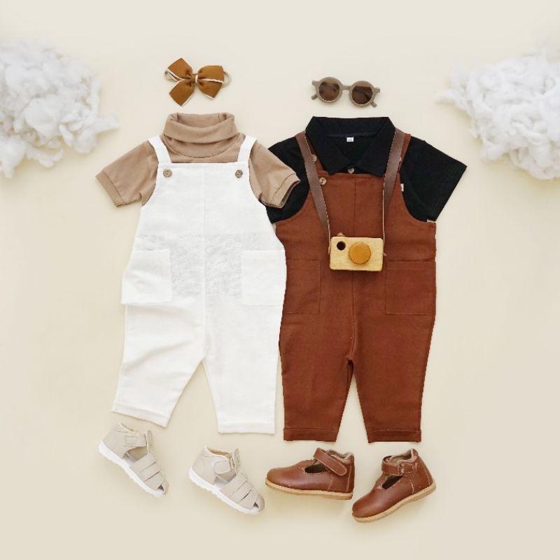 RB Elrasyakids Elzurio Overall Baby Overall Linen bayi baju kodok bayi baju kodok anak baju monyet