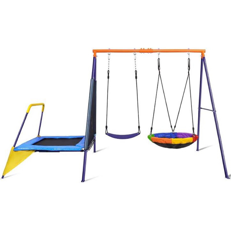 JUMBO GARDEN SWING AYUNAN BESI GALVANIS TAMAN PLAYGROUND OUTDOOR FLEXIBLE SWING ARENA BERMAIN PEROSO