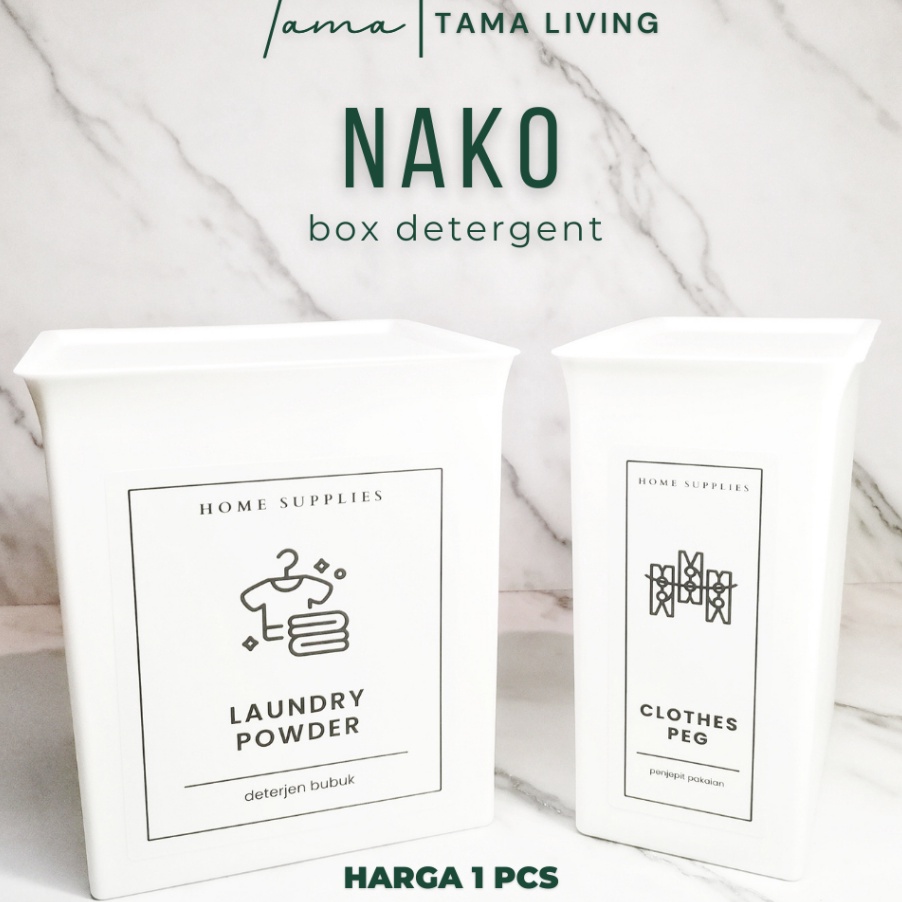 KI3 TAMANAKO Kotak Laundry Organizer Detergent Bubuk Dengan Tutup Kotak Serbaguna Storage Box Box Sa