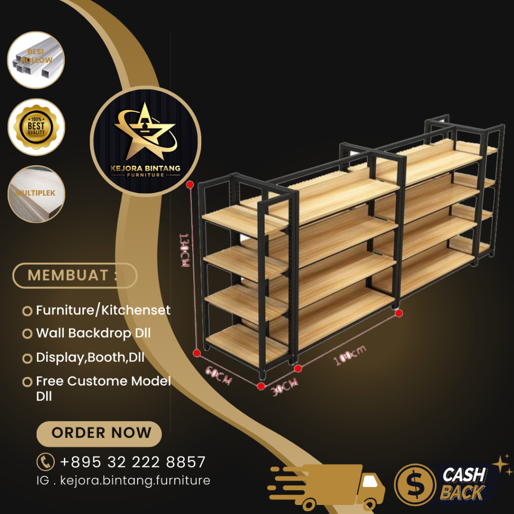 KEJORA || Rak Display Toko Komersil Untuk Toko Sembako