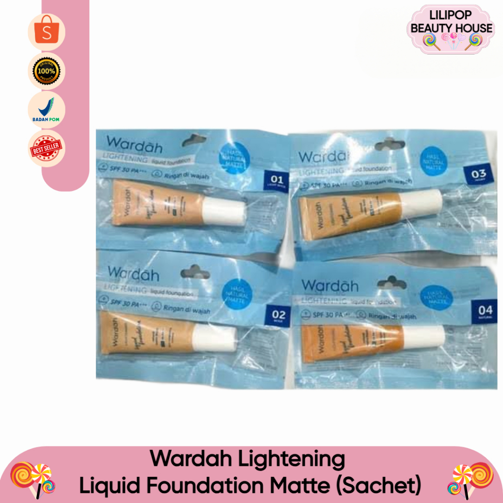 Wardah Lightening Liquid Foundation Matte (Sachet)