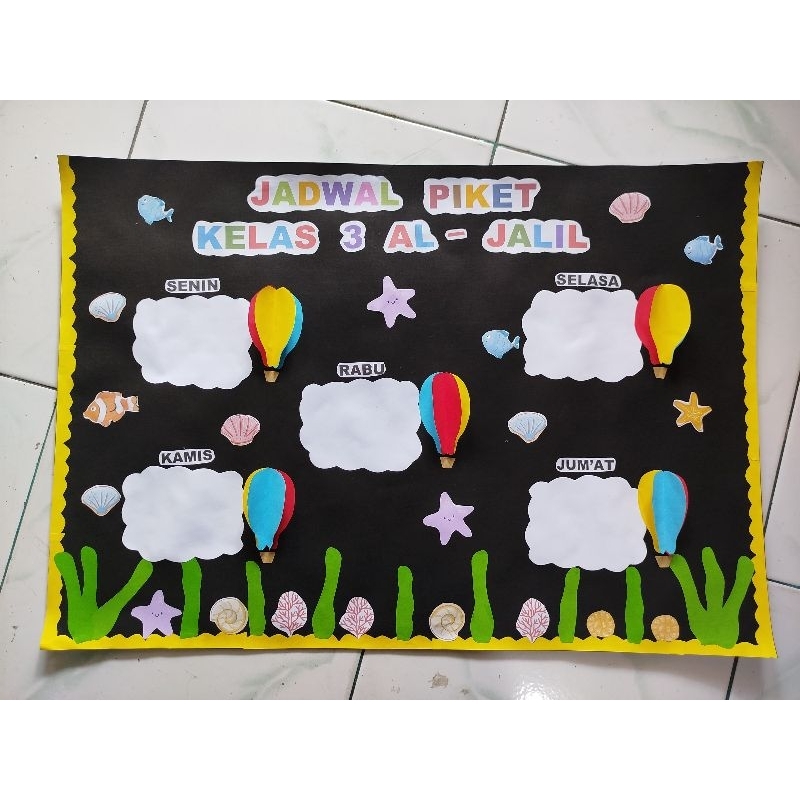 Hiasan Dinding Kelas Jadwal Piket Kreatif