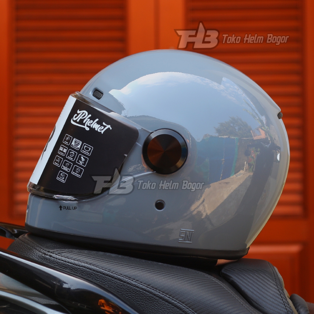 HELM RETRO JP ROKR SOLID GREY